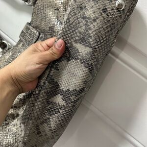 Coach Snakeskin Bag with Black Interior